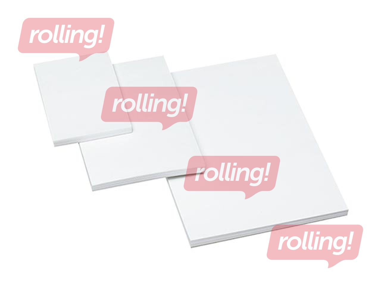 Piezīmju papīrs Bantex, A6, salīmēts, balts, 100 lapas