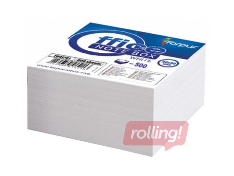 Notepaper Forpus glued, white, 9x9cm, 500 pages
