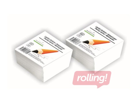 Piezīmju papīrs papildināšanai SM·LT, balts, nesalīmēts, 9x9cm, 500 lapas