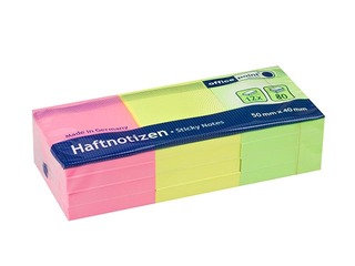 Isekleepuv märkmepaber Office Point, 50x40mm, 12x80 lehte