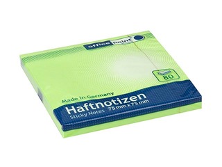 Līmlapiņas Office Point, spilgti zaļas, 75x75mm, 80 lapiņas