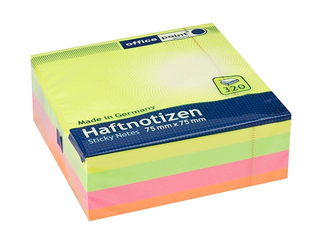 Līmlapiņu kubs Office Point, spilgtas assorti krāsas, 75x75mm, 320 sheets