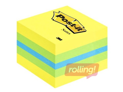 Līmlapiņu kubs Post-it, citrondzeltens, 51x51mm, 400 lapiņas