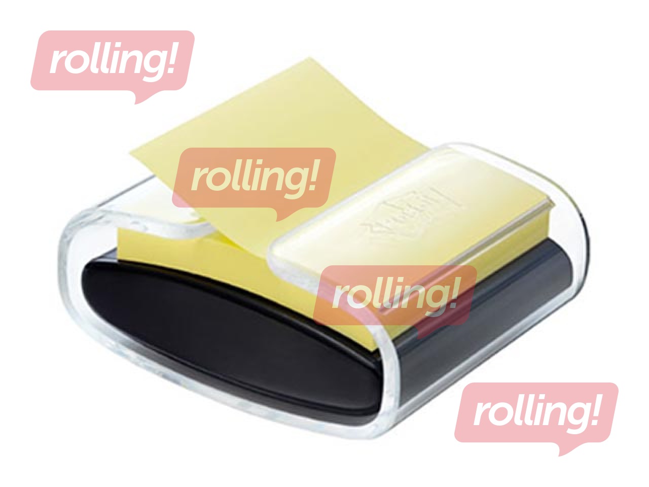 Z Pop-up Notes Dispenser Post-it, black/transparent, 76x76mm