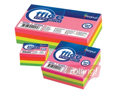 Sticky notes Forpus, neon colors, 50x40mm, 320 sheets