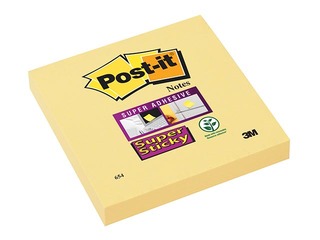 Märkmepaber Post-it Super Sticky Canary, kanaari kollane, 76x76mm, 90 lehte