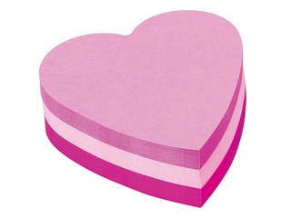 Sticky notes cube Post-it Heart, 3 colors, 225 sheets