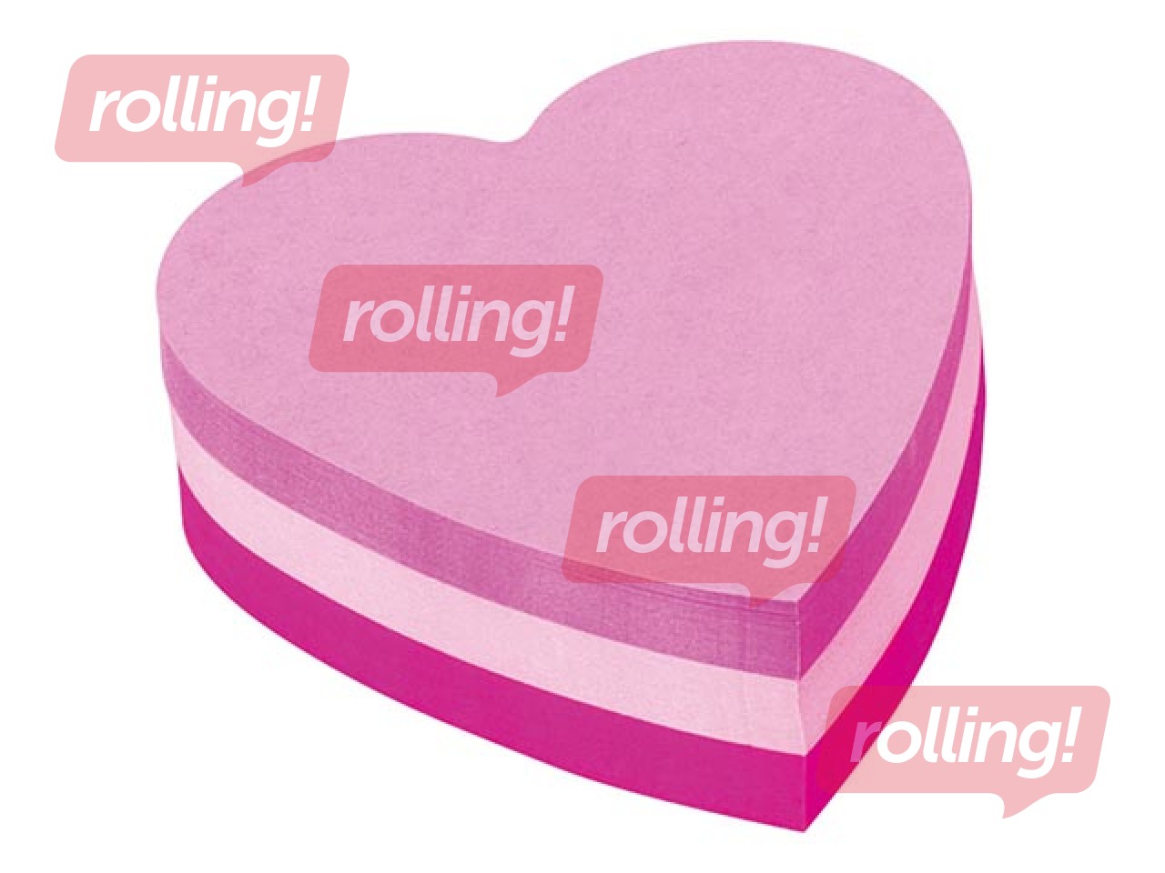 Sticky notes cube Post-it Heart, 3 colors, 225 sheets