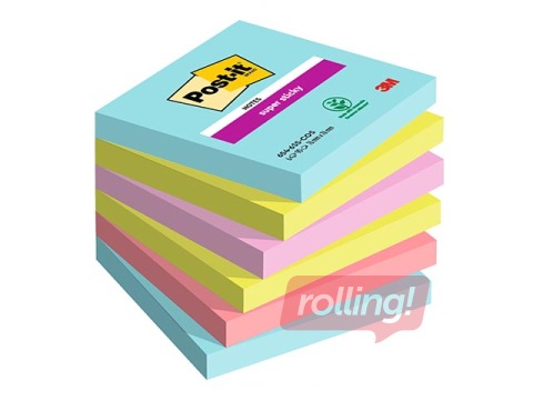 Liimäärega märkmepaber Post-It Super Sticky Cosmic 76x76mm, 6x90l. + KAMPAANIA! Osta märkmepaber j