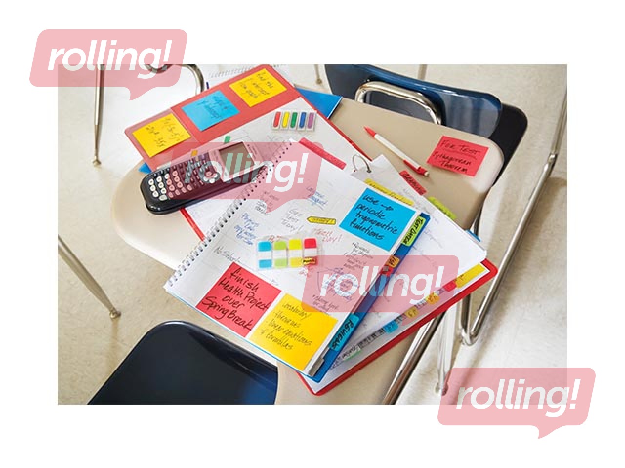 Liimäärega märkmepaber Post-It Super Sticky Playful 76x76mm, 6x90 lehte + KAMPAANIA! Osta märkmepabe