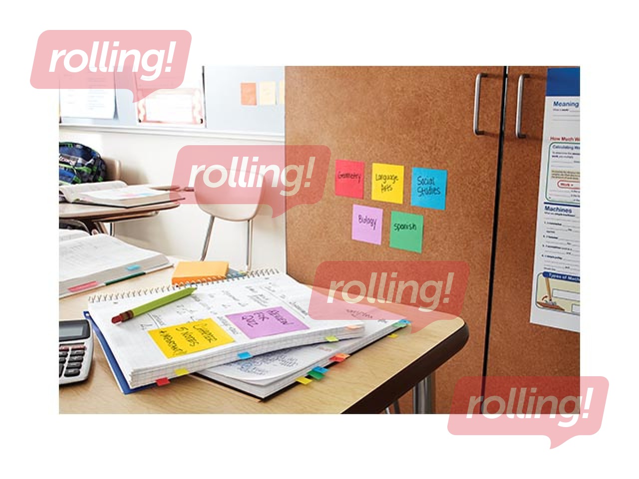 Līmlapiņas Post-It Super Sticky Playful 76x76mm, 6x90 lapiņas + AKCIJA! Pērc līmlapiņas un saņe
