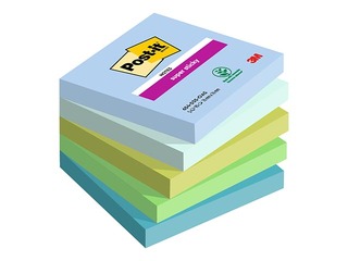 Liimäärega märkmepaber Post-It Super Sticky Oasis 76x76mm, 5x90 lehte + KAMPAANIA! Osta märkmepabe