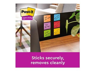 Līmlapiņas Post-It Super Sticky, līniju, dažādās krāsās, 100x100mm, 3x70 lapiņas