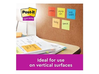 Līmlapiņas Post-It Super Sticky, līniju, dažādās krāsās, 100x100mm, 3x70 lapiņas