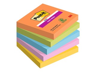Līmlapiņas Post-It Super Sticky Boost 76x76mm, 5x90 lapiņas + AKCIJA! Pērc līmlapiņas un saņe
