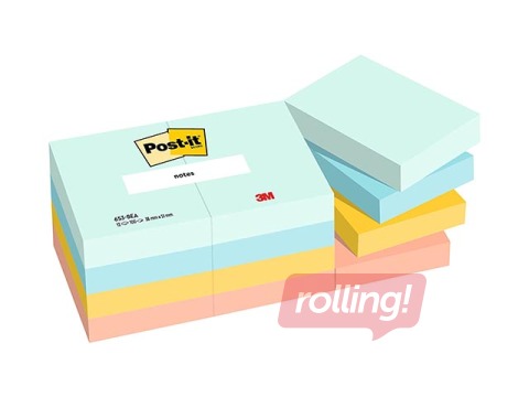 Клейкие листочки Post-it Beachside, 38x51мм, 12x100 листов + АКЦИЯ! Купи наклейки и получи подарок!