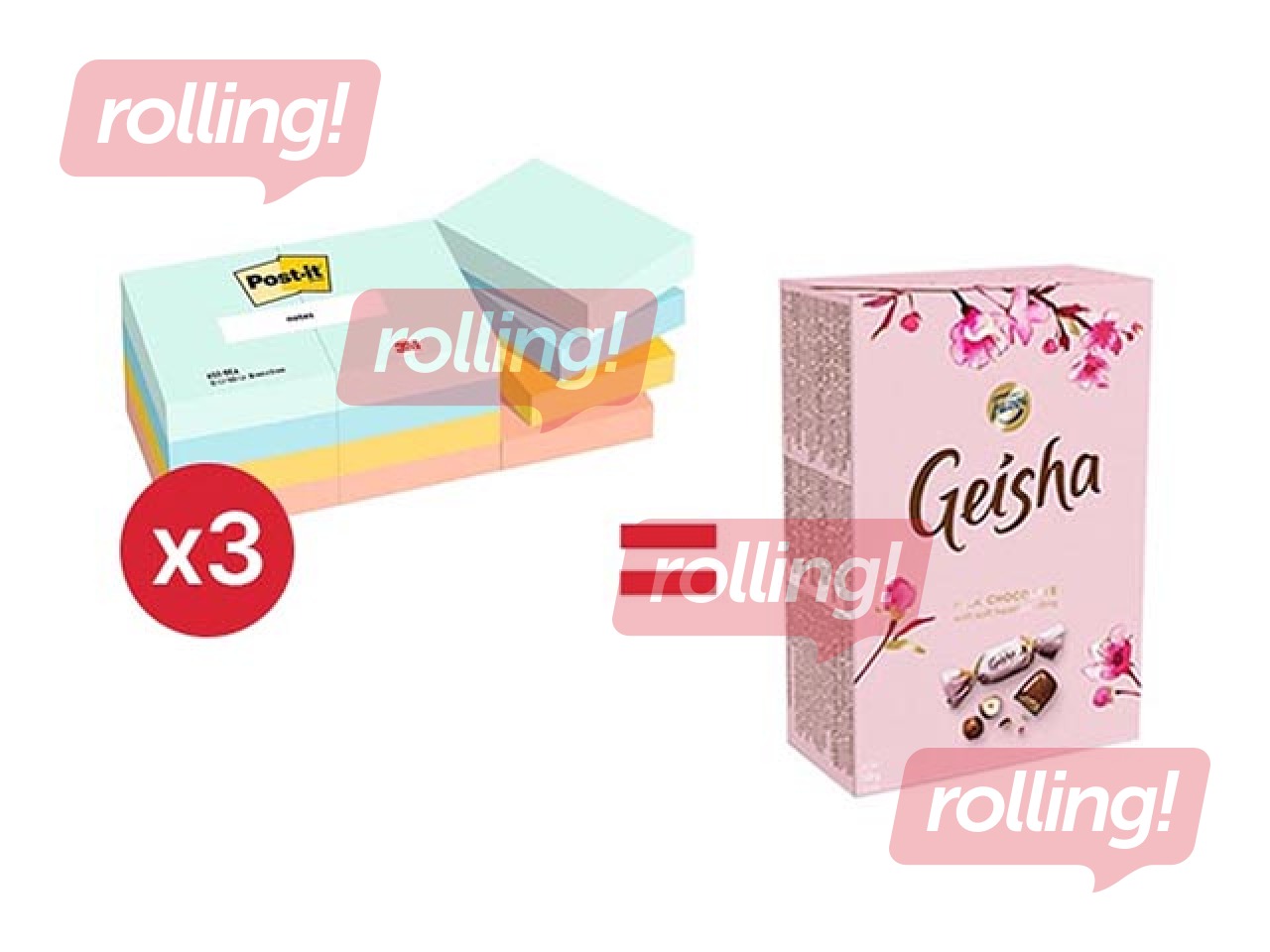 Клейкие листочки Post-it Beachside, 38x51мм, 12x100 листов + АКЦИЯ! Купи наклейки и получи подарок!