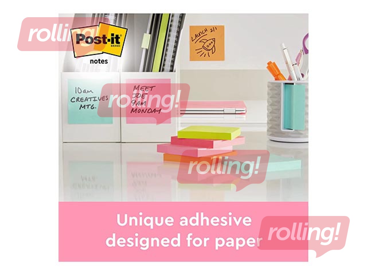 Клейкие листочки Post-it Beachside, 38x51мм, 12x100 листов + АКЦИЯ! Купи наклейки и получи подарок!