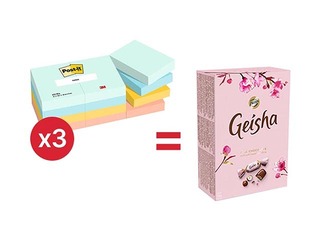 Līmlapiņas Post-it Beachside, 38x51mm, 12x100 lapiņas + AKCIJA! Pērc līmlapiņas un saņem dāvanu!