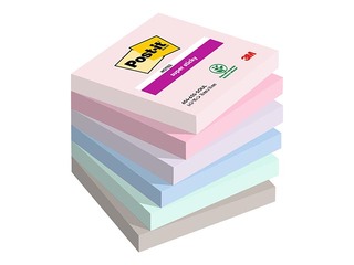 Liimäärega märkmepaber Post-It Super Sticky Soulful, 76x76mm, 6x90 lehte + KAMPAANIA! Ost