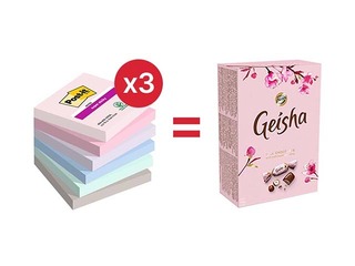 Sticky notes Post-It Super Sticky Soulful 76x76mm, 6x90 sheets + GIFT! Purchase sticky notes an