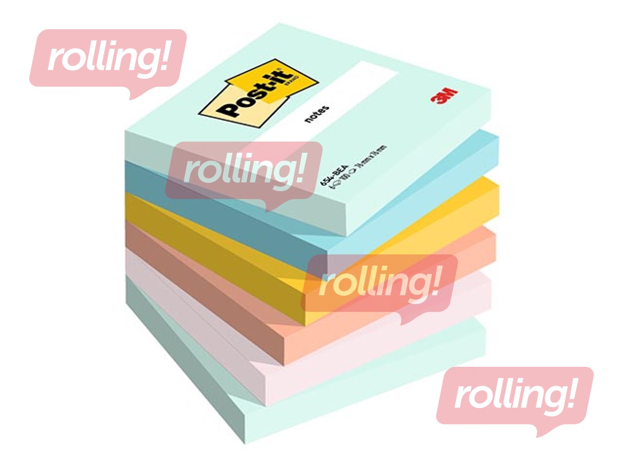 Līmlapiņas Post-It Super Sticky Beachside 76x76mm, 6x90 lapiņas + AKCIJA! Pērc līmlapiņas un saņe