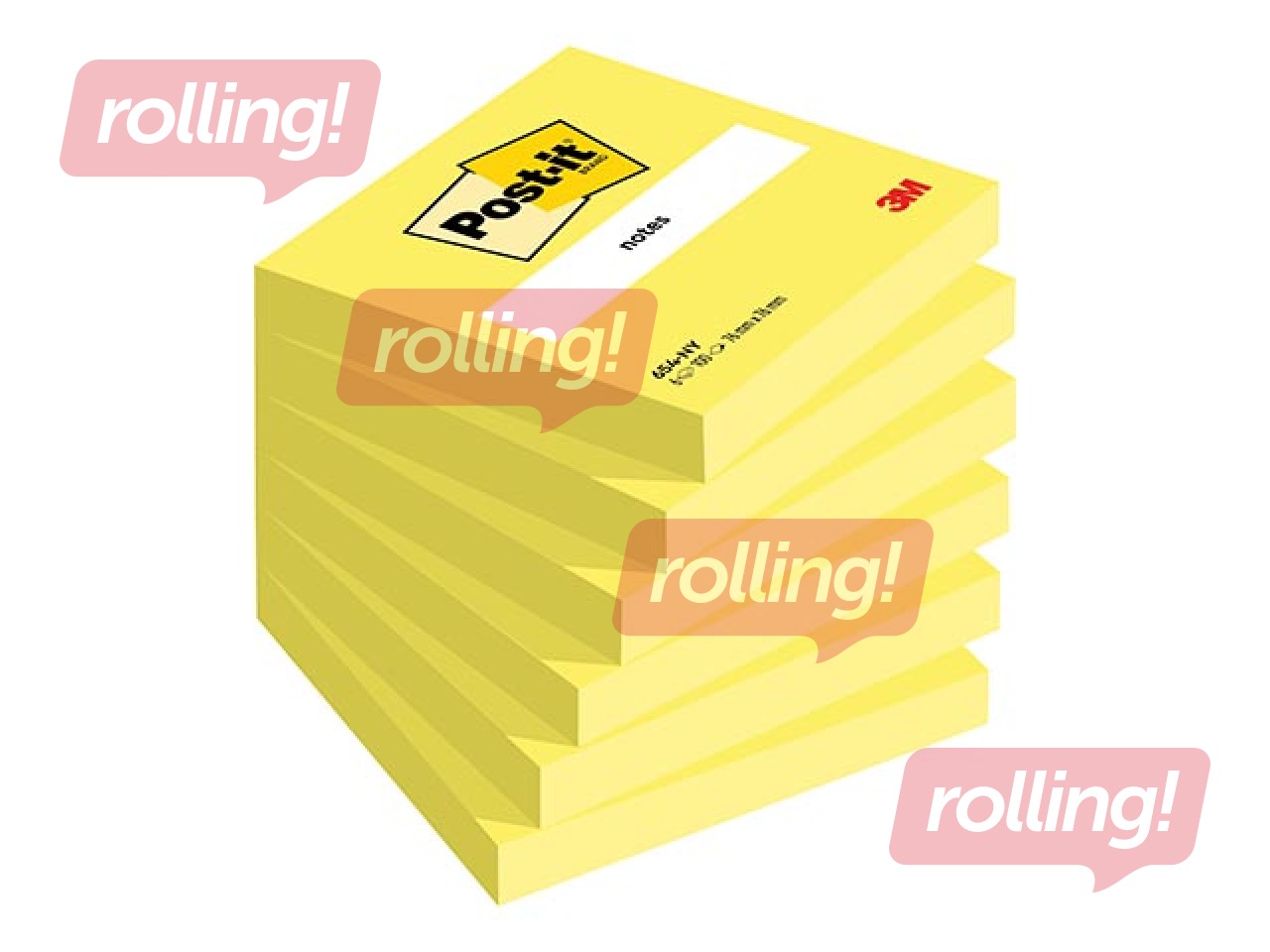 Līmlapiņas Post-it Neon, dzeltenas, 76x76mm, 100 lapiņas