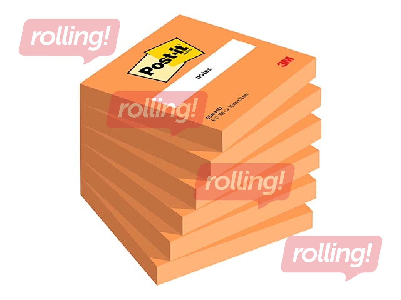 Līmlapiņas Post-it Neon, oranžas, 76x76mm, 100 lapiņas