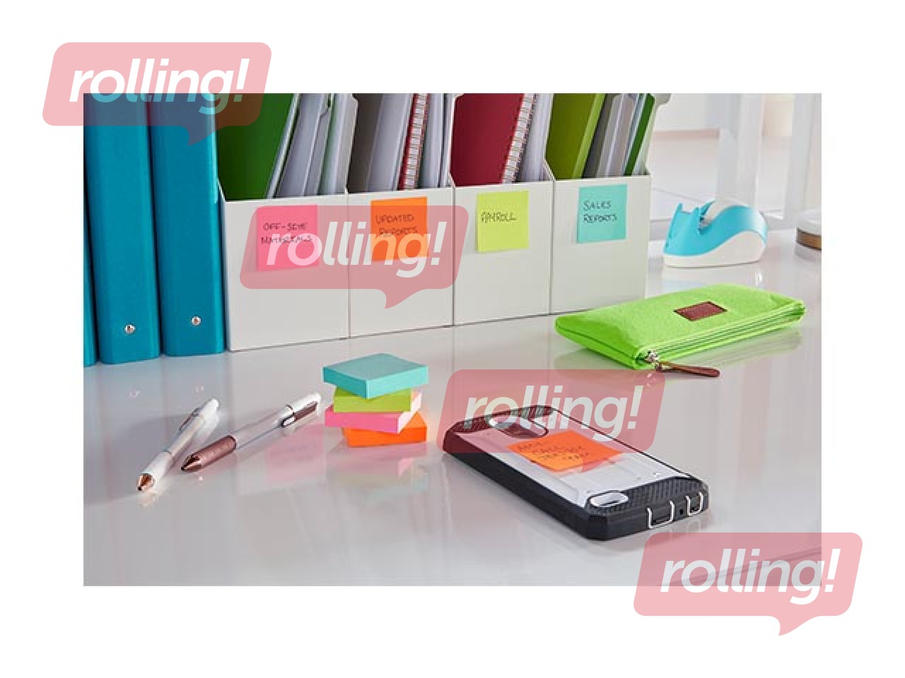 Sticky notes Post-It Super Sticky Cosmic 47.6x47.6mm, 12x90 sheets + GIFT! Purchase sticky notes an