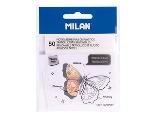 Клейкие листочки  Milan, прозрачные, 76x76mm, 50 листья