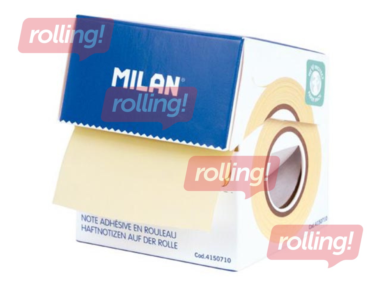 Līmlapiņu rullis Milan, dzeltens, 50mm x 10m