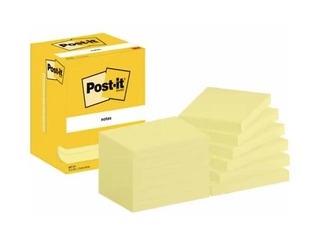 Līmlapiņas Post-it, dzeltenas, 76x102mm, 12x100 lapiņas + AKCIJA! Pērc līmlapiņas un saņem dāvanu!
