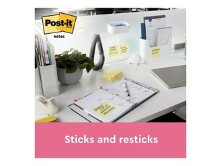 Līmlapiņas Post-it, dzeltenas, 76x102mm, 12x100 lapiņas + AKCIJA! Pērc līmlapiņas un saņem dāvanu!