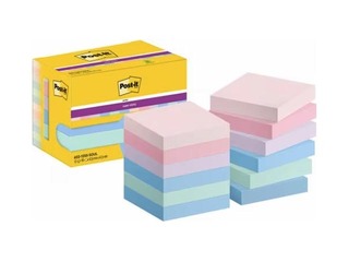 Liimiribaga märkmepaberid Post-it Super Sticky Soulful 47.6x47.6mm, 12x90 lehte + KAMPAANIA! Ost