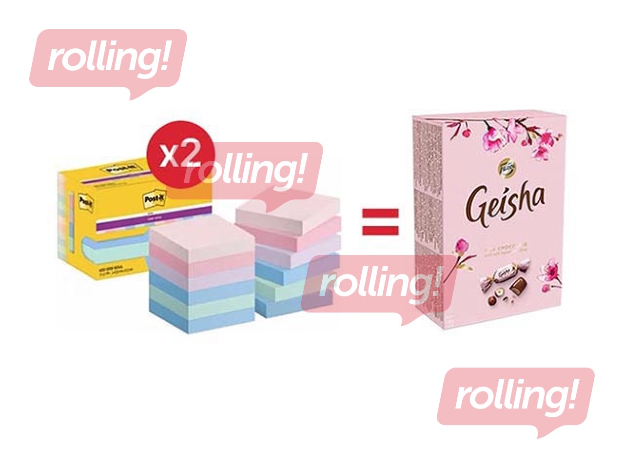 Sticky notes Post-it Super Sticky Soulful 47.6x47.6mm, 12x90 sheets + GIFT! Purchase sticky notes an