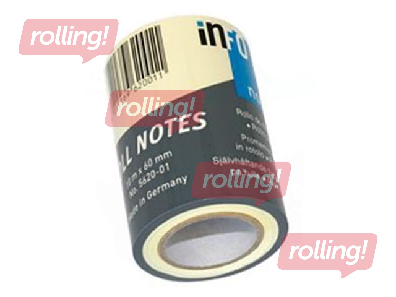 Līmlapiņu rullis Info Notes, dzeltens, 60mm x 10m