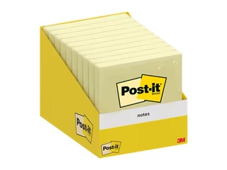 Kleepmärkmepaberid Post-it, kollased, 76x76mm, 100 lehte