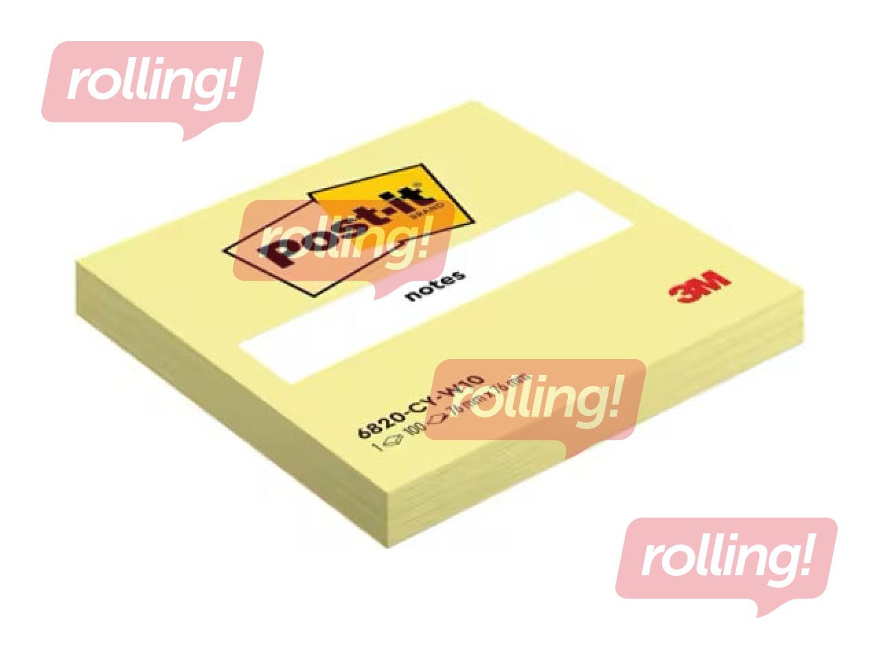 Līmlapiņas Post-it, dzeltenas, 76x76mm, 100 lapiņas