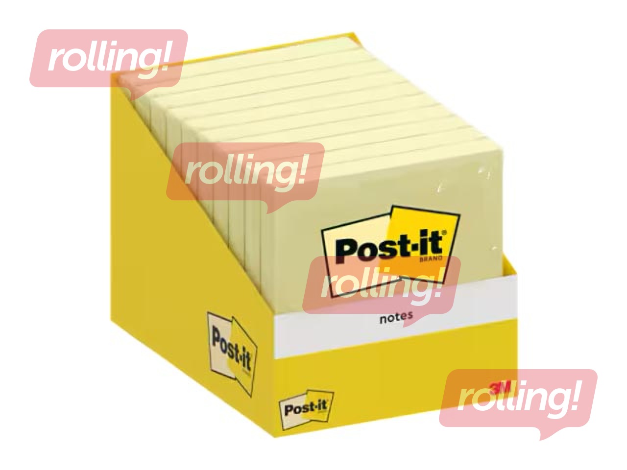 Līmlapiņas Post-it, dzeltenas, 76x76mm, 100 lapiņas