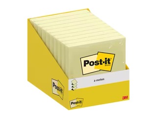 Līmlapiņas Post-it, Z-veidā, dzeltenas, 76x76mm, 100 lapiņas