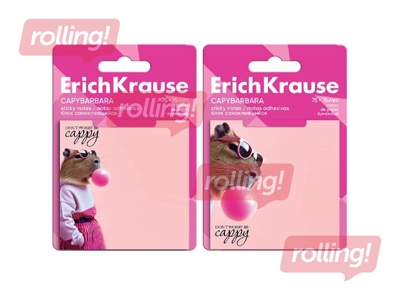 Līmlapiņas ErichKrause, CapyBarbara, 75x75mm, 50 lapiņas