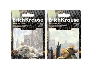 Sticky notes ErichKrause, Big City Cats, 75x75mm, 50 sheets
