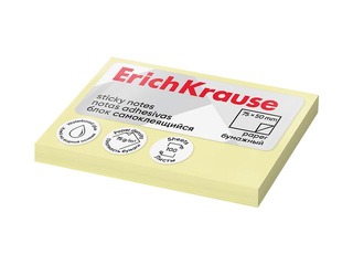 Līmlapiņas ErichKrause, pasteļdzeltenas, 50x75mm, 100 lapiņas