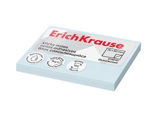 Sticky notes ErichKrause, pastel blue, 50x75mm, 100 sheets