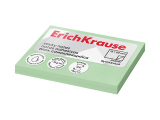 Līmlapiņas ErichKrause, pasteļzaļas, 50x75mm, 100 lapiņas