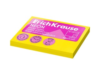 Sticky notes ErichKrause, neon yellow, 50x75mm, 100 sheets