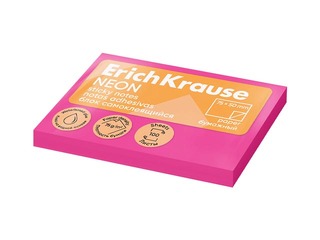 Sticky notes ErichKrause, neon pink, 50x75mm, 100 sheets