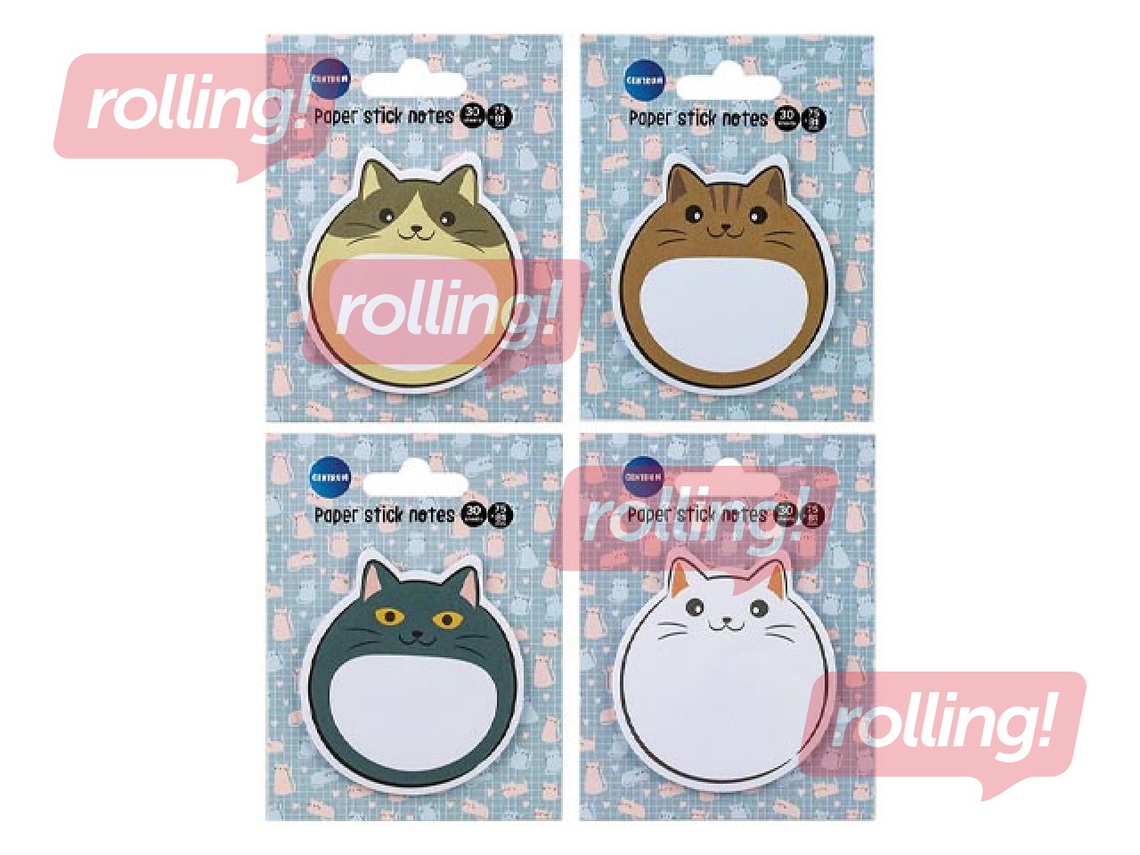Līmlapiņu komplekts Cute Cat, 75x81mm, 30 lapiņas