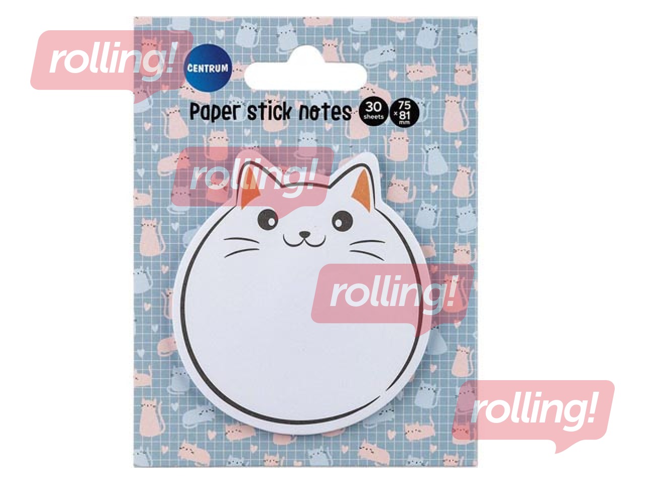 Līmlapiņu komplekts Cute Cat, 75x81mm, 30 lapiņas
