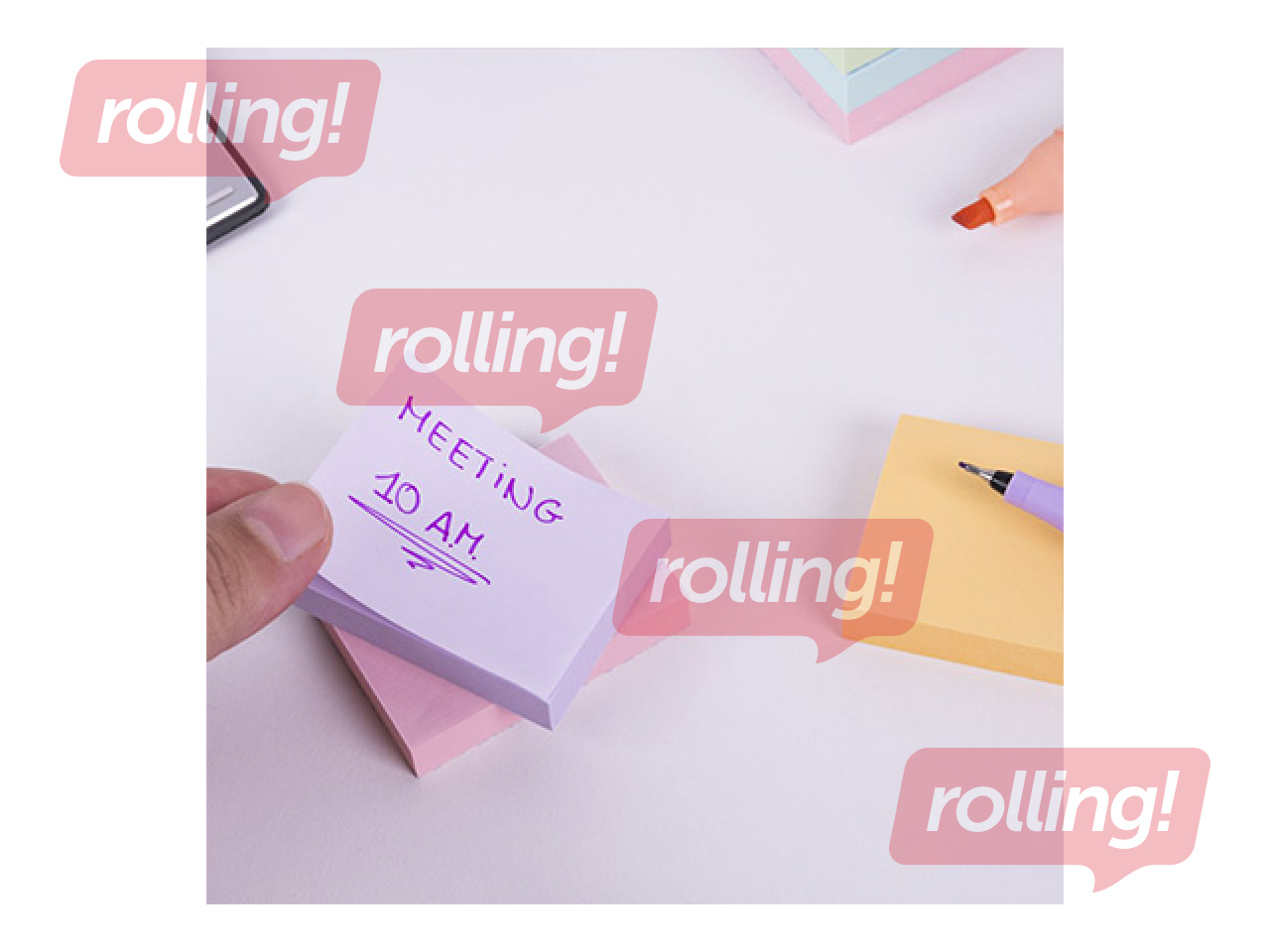 Līmlapiņas Milan pasteļkrāsas, 38x50mm, 3x100 lapiņas